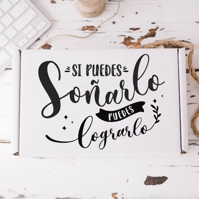 Caja "Si puedes soñarlo puedes lograrlo"