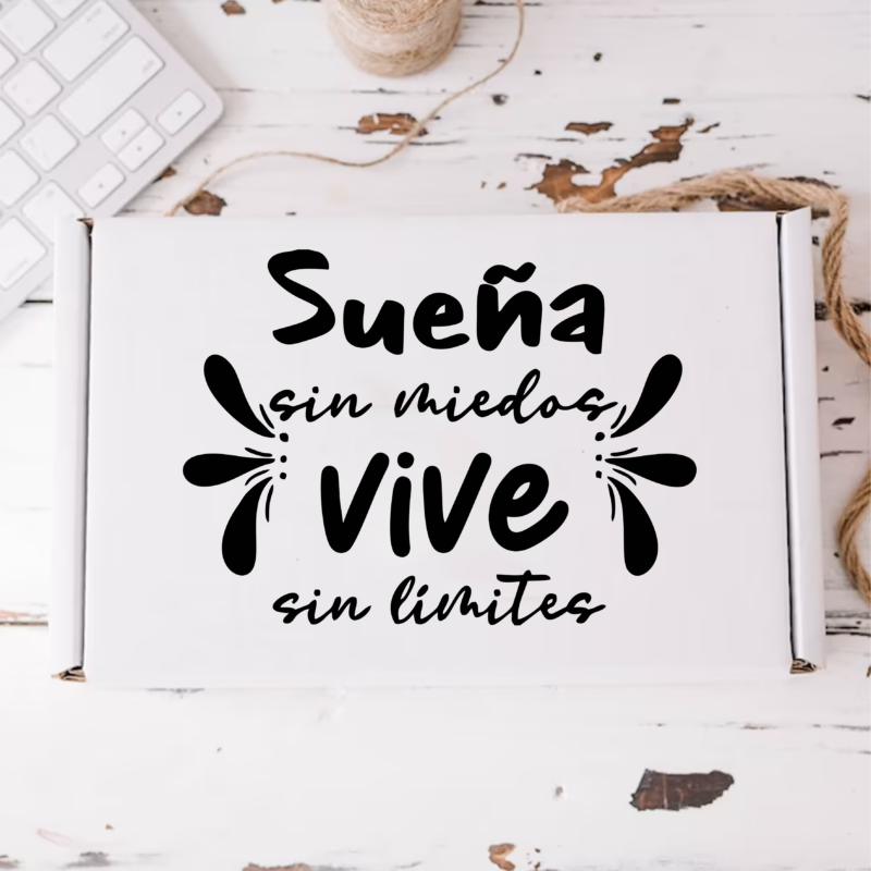Caja "Sueña sin miedo, vive sin límites"