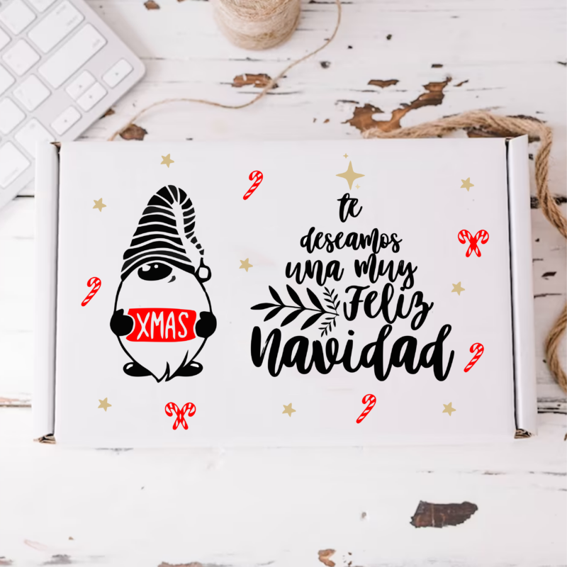 Caja "Te deseamos una muy feliz navidad"