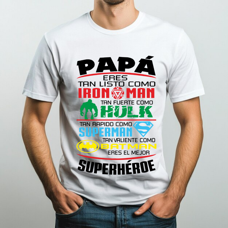 Camisa Superhéroes "Papá"