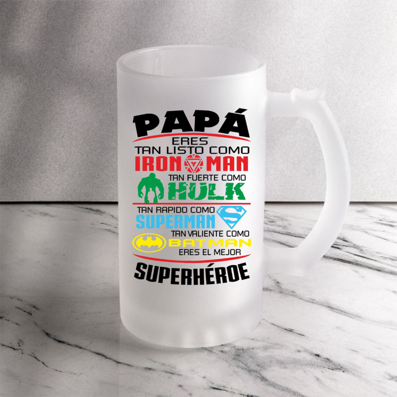 Jarra superhéroes "Papá eres el mejor superhéroe"