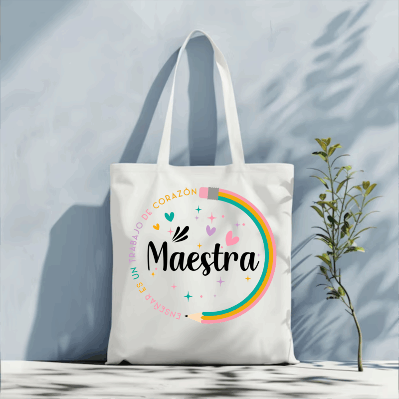 Tote bag “Enseñar es un trabajo de corazón”