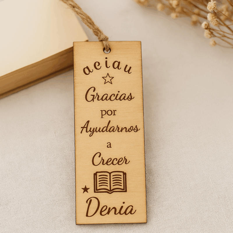 Marcapáginas "Gracias por ayudarnos a crecer"