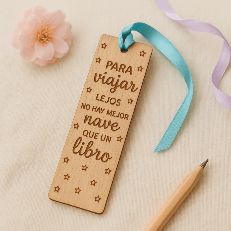 Marcapáginas "Para viajar lejos no hay mejor nave que un libro"