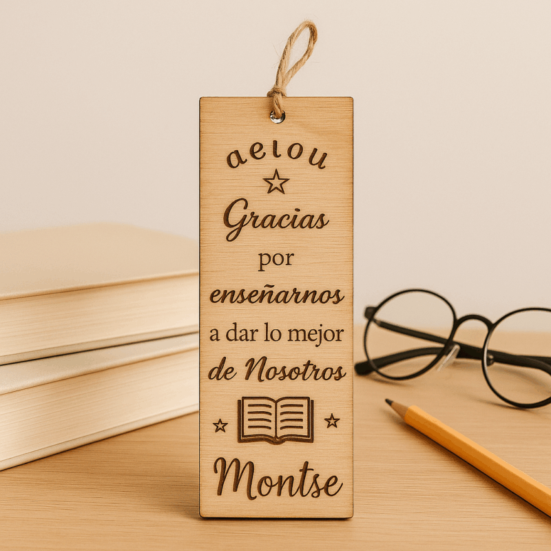 Marcapáginas "Gracias por enseñarnos a dar lo mejor de nosotros"