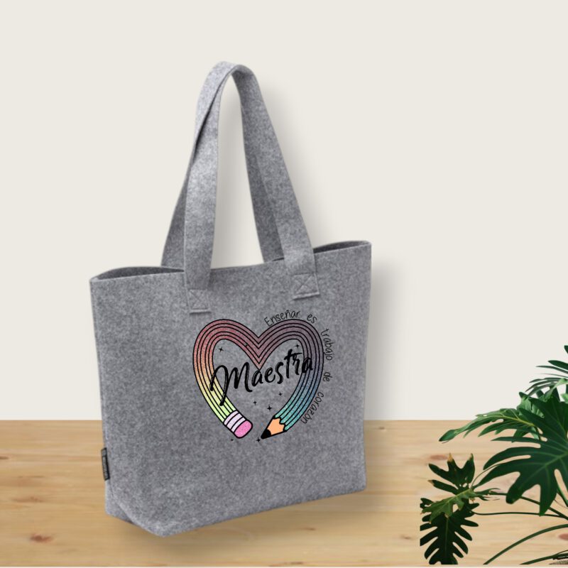 Bolso “Enseñar es trabajo de corazón"